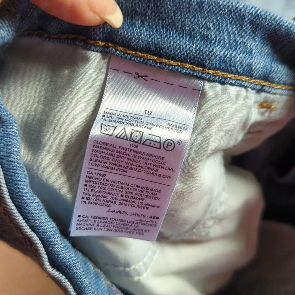 Old Navy Size 10 Denim Jean Bundle Two Pairs Mid And Long Length
